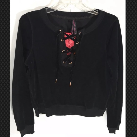 Betsey Johnson Tops - Betsey Johnson Pullover velour Sweatshirt